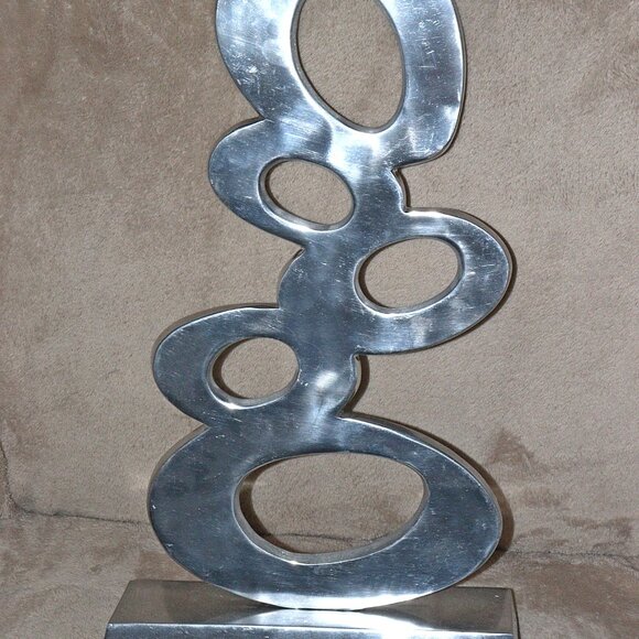Biomorphic MCM aluminum 18 inch sculpture - Picture 1 of 2